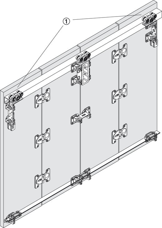 Bản lề nối cánh cửa xếp Hafele 409.63.710