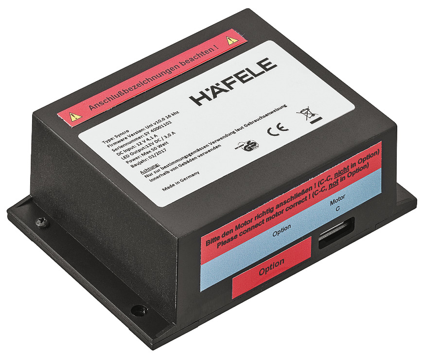 Slido F-Li E-Drive control set 3 doors Hafele 405.15.008