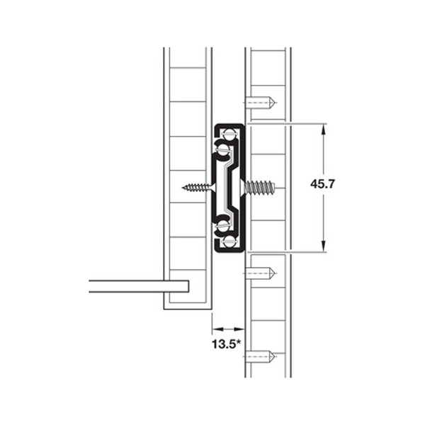 Ray bi giảm chấn 300mm Hafele 494.02.061