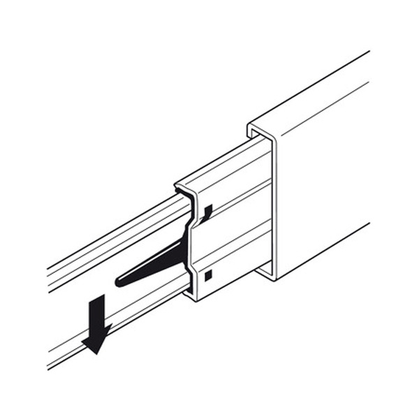 Ray bi không giảm chấn 450mm Hafele 494.02.464