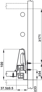 Ray hộp Alto giảm chấn Hafele 552.03.795 - Dài 550mm