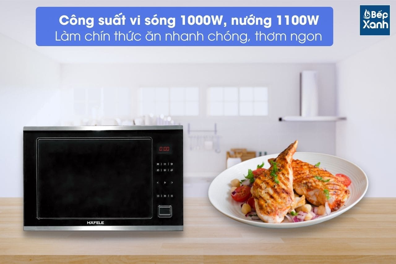 Lò vi sóng kết hợp nướng âm tủ Hafele HM-B38C 538.01.111