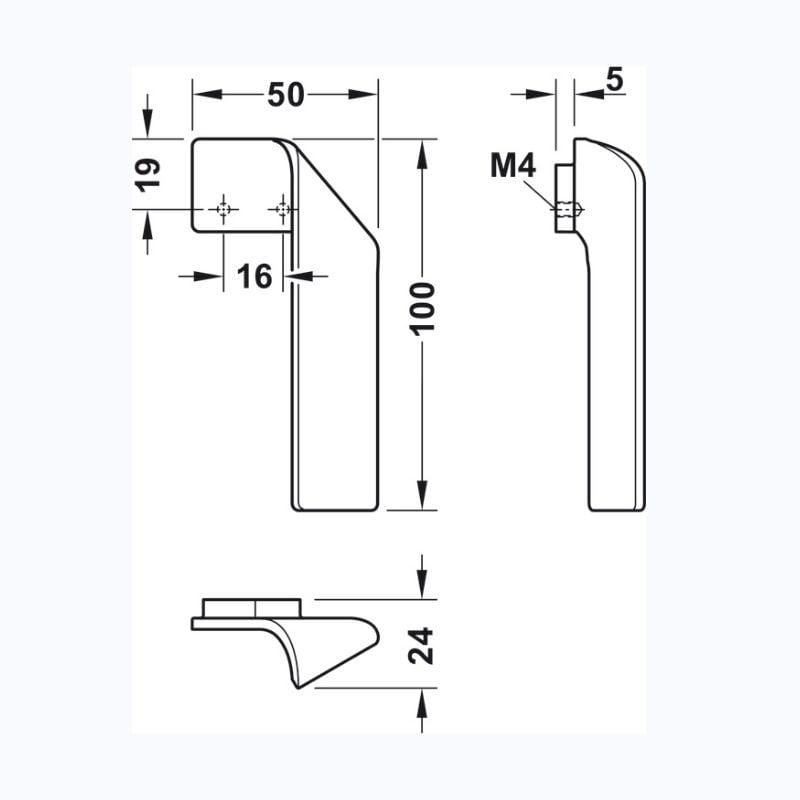Tay nắm tủ Hafele 101.69.510