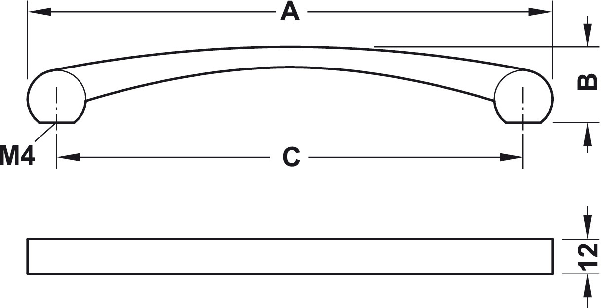 Tay nắm tủ Niken mờ Hafele 110.34.678