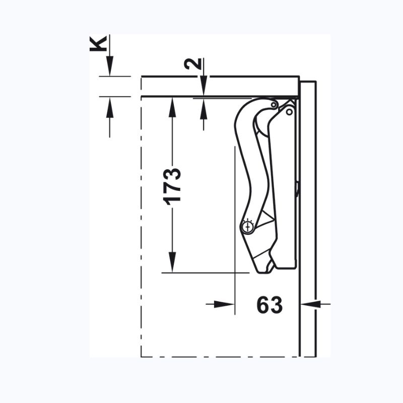 Tay nâng Hafele 372.27.704 - Màu trắng