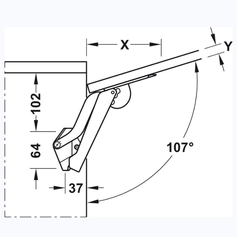 Tay nâng Hafele 372.27.704 - Màu trắng