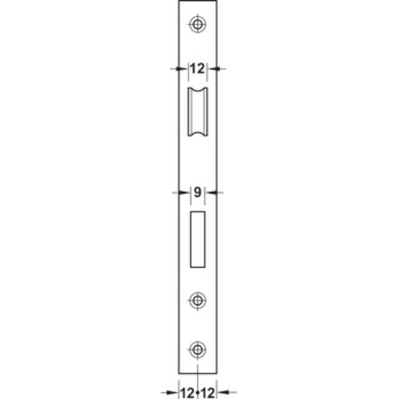 Thân Khoá Lưỡi Gà Chốt Chết Hafele 911.02.165