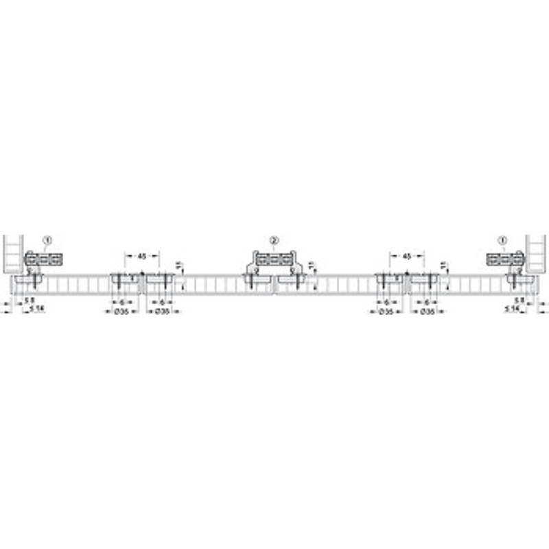Thanh Dẫn Hướng Silent-Fold 40 Hafele 409.62.700
