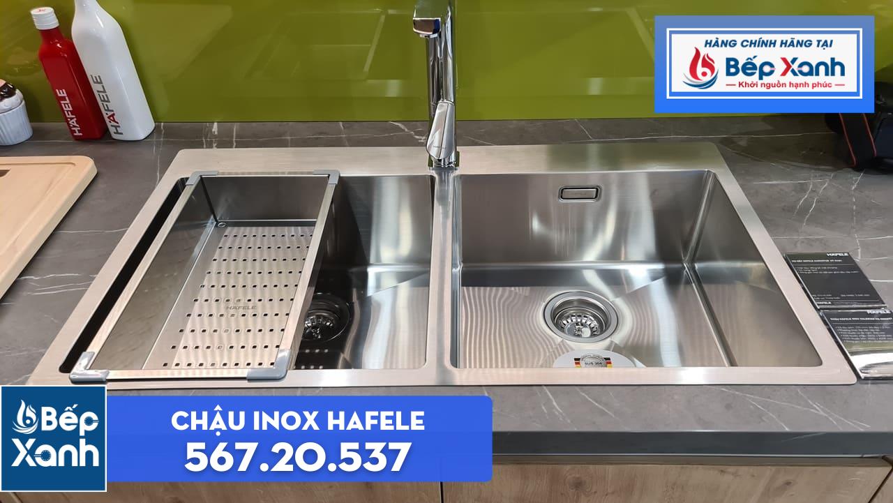 Chậu inox Hafele HS20-SSN2S90 / 2 Hộc bằng nhau, Mã số 567.20.537