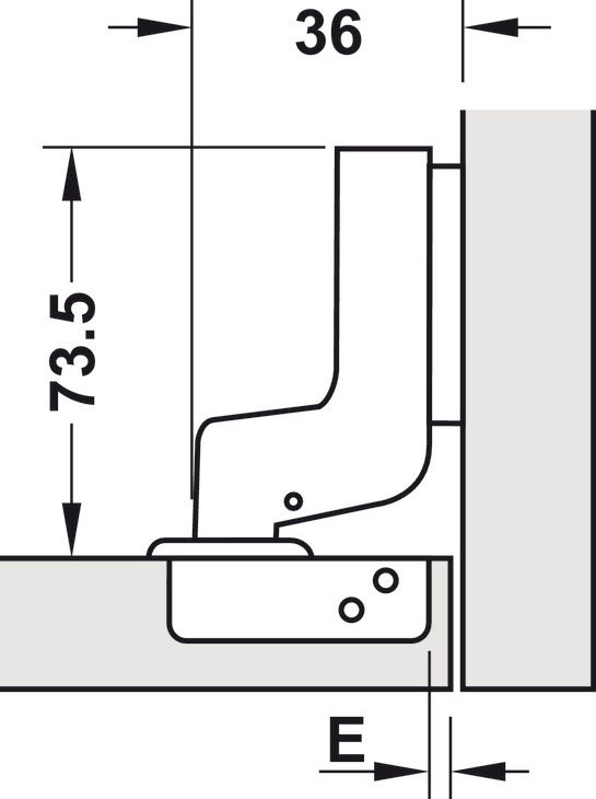 Bản lề âm Metalla SM 110° Hafele 315.18.302