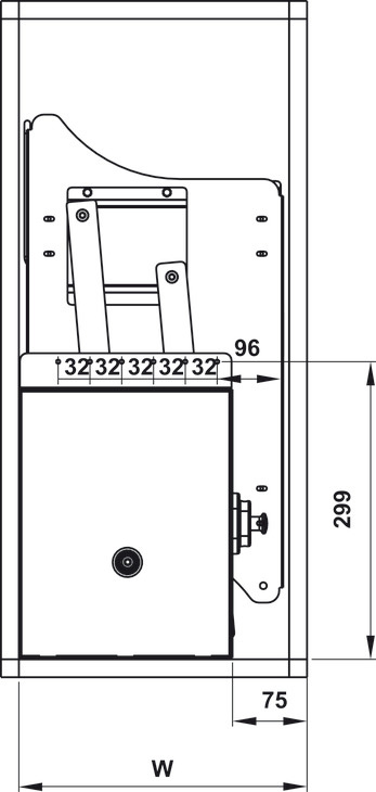 Kệ chén nâng hạ Lento 600mm Hafele 504.76.214