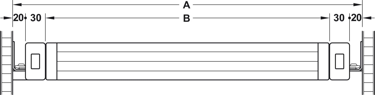 Khung rổ kéo cho tủ quần áo Hafele 805.85.761