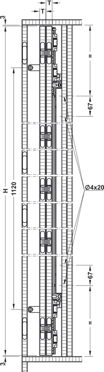 Cửa trượt xoay bằng gỗ Slido F-Park72 60B Hafele 408.45.012
