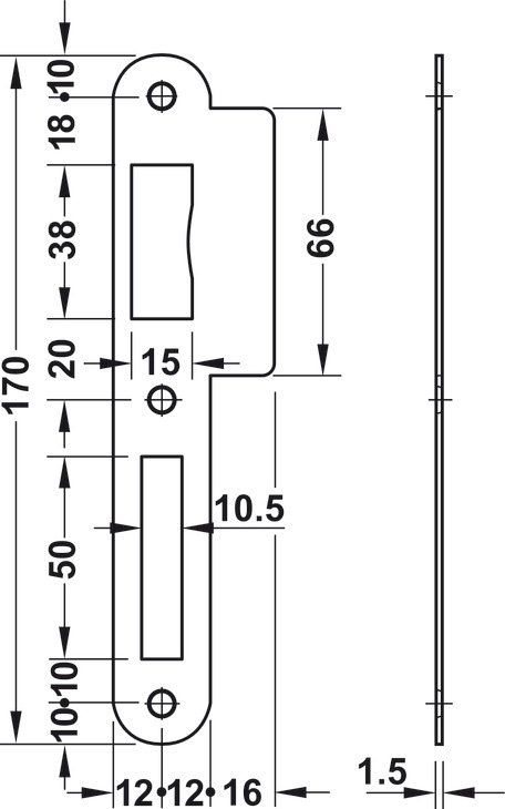 Thân khoá cho phòng tắm Hafele 911.02.158