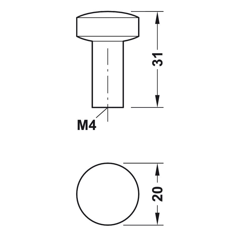 Quả nắm tủ H1340 Hafele 110.35.671