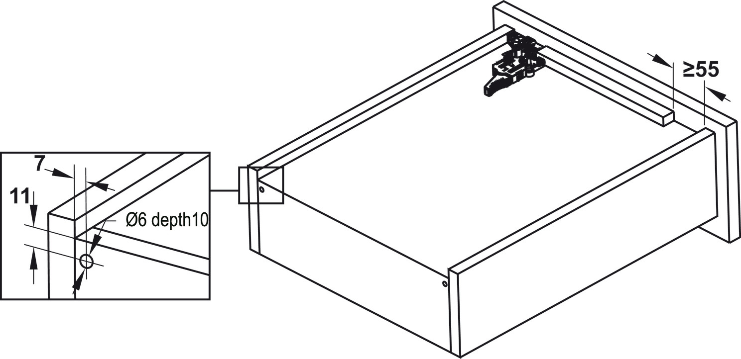 Ray âm EPC Pro giảm chấn mở toàn phần Hafele 433.32.053