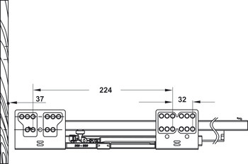 Ray hộp Alto giảm chấn Hafele 552.03.795 - Dài 550mm