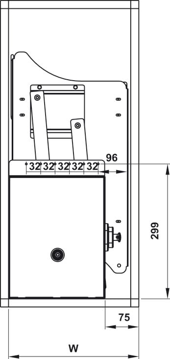 Rổ chén nâng hạ Lento Cucina Hafele 504.76.215 - 700mm