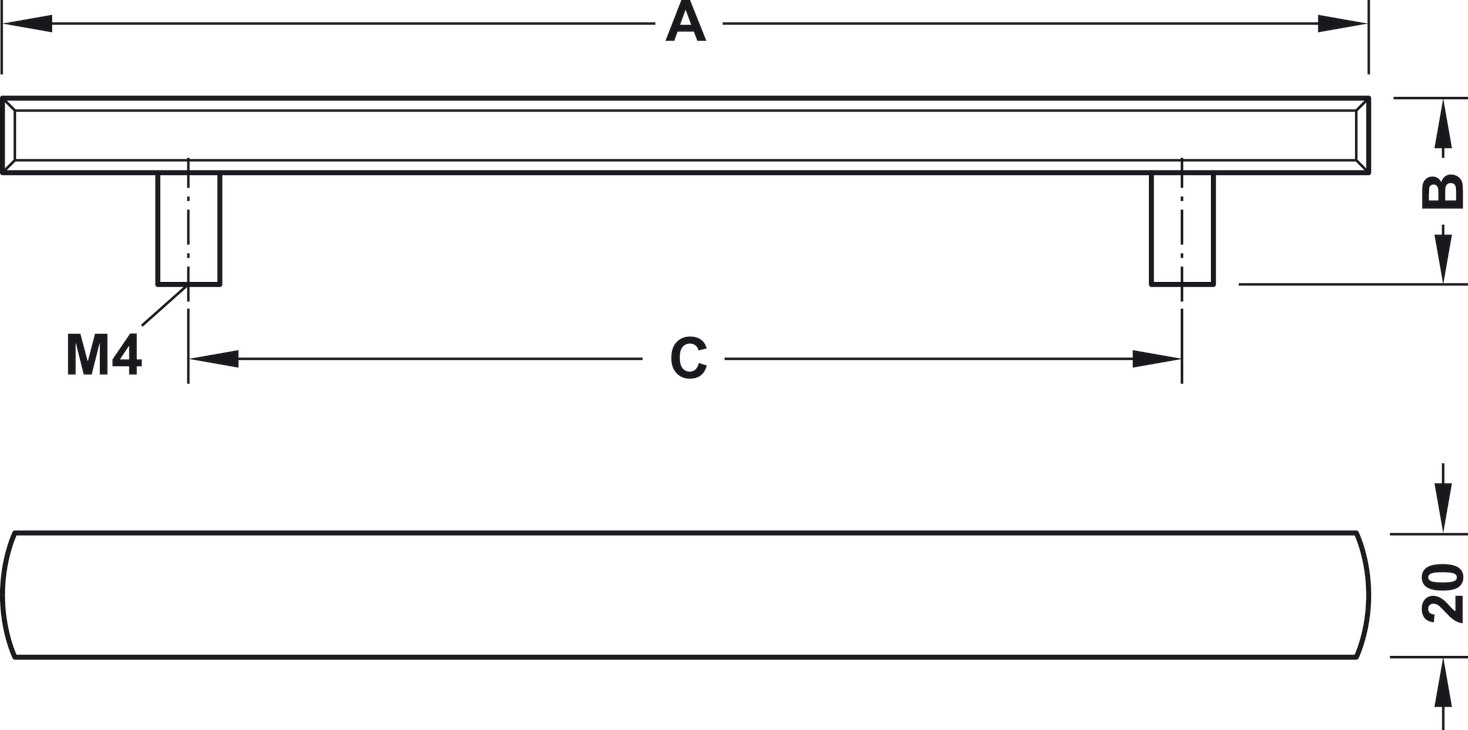 Tay nắm tủ mạ chrome bóng có đế Hafele 110.35.276