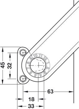 Tay nâng Free Flap H1.5 Hafele 372.39.610