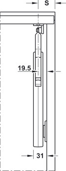 Tay nâng Free Flap H1.5 Hafele 372.39.610