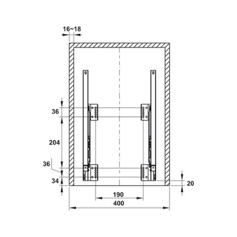 Thùng Rác Gắn Cánh Viola Hafele 503.48.505