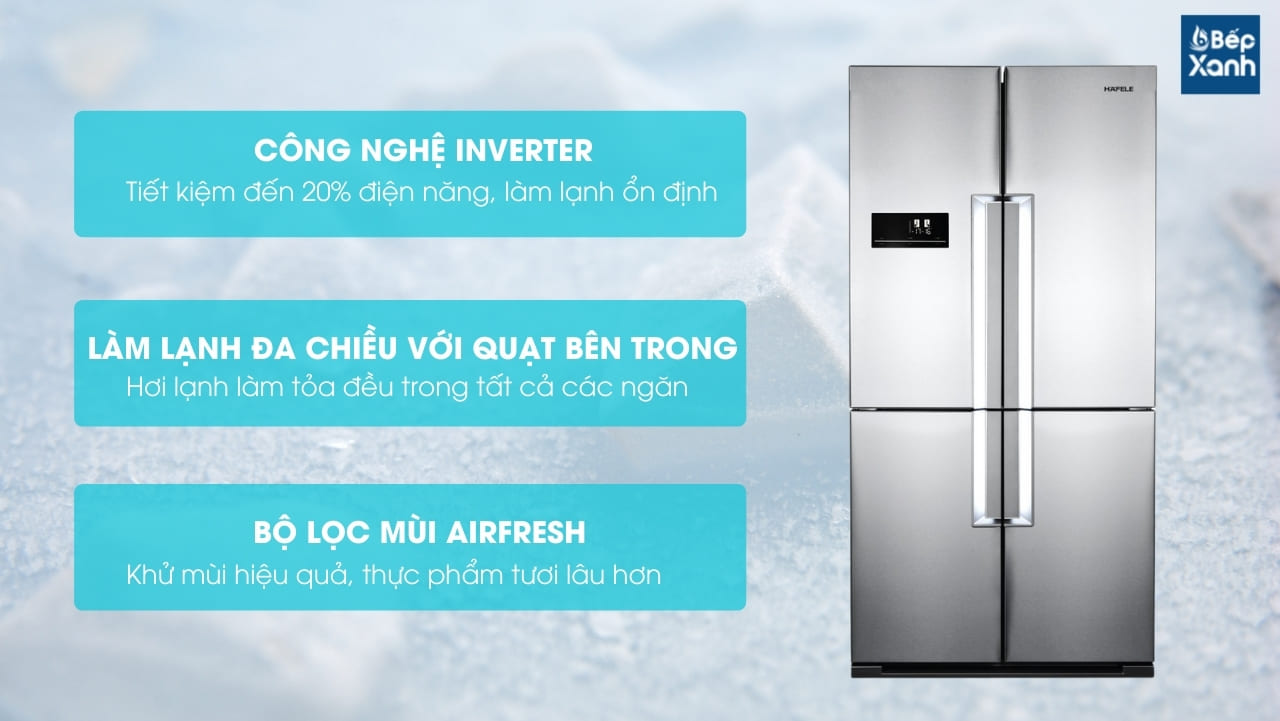 Tủ lạnh 4 Cánh Hafele HF-SBSIB 539.16.230