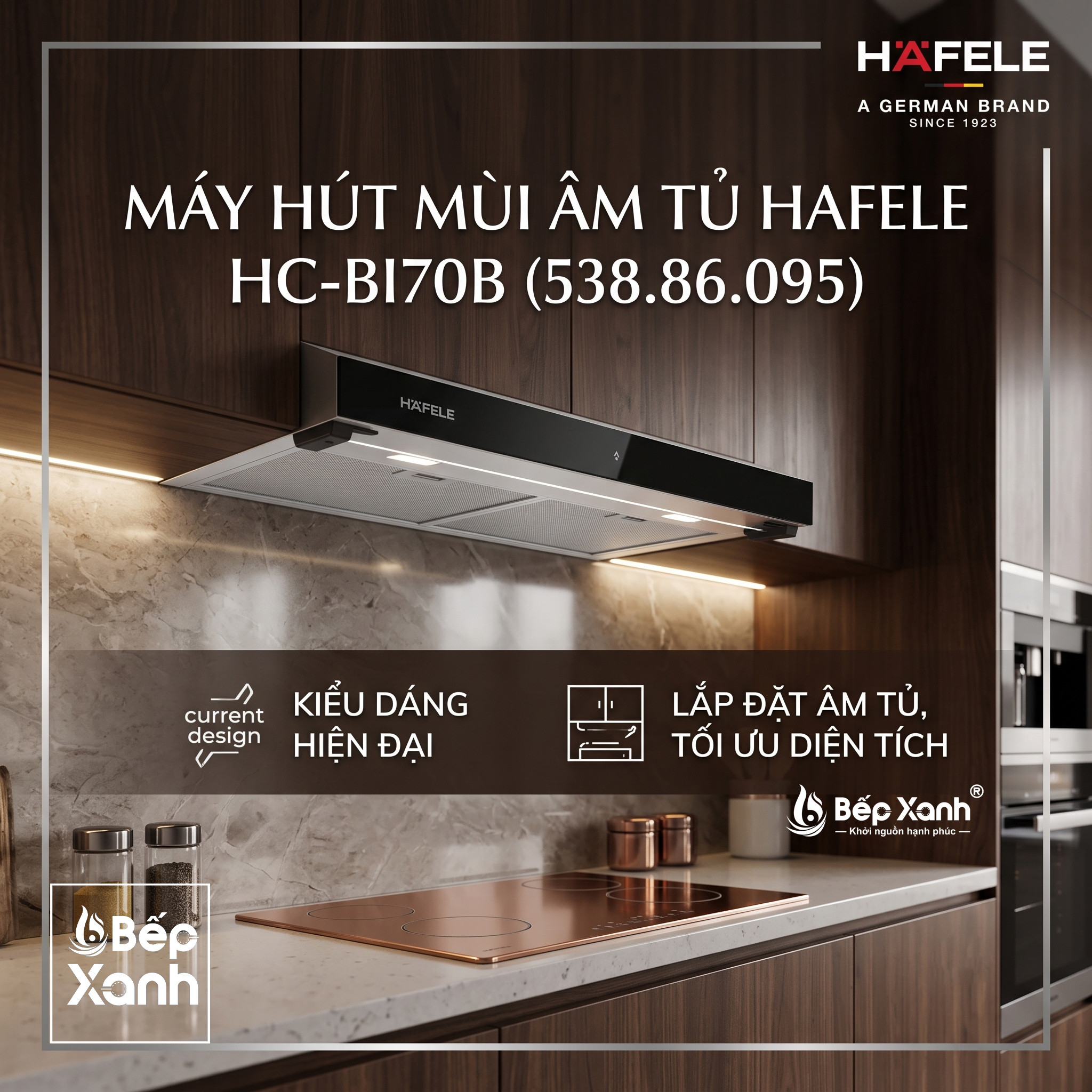 [CHÍNH HÃNG - FREESHIP HCM] Máy Hút Mùi Âm Tủ Hafele HC-BI70B (538.86.095) - Điều Khiển Cảm Ứng, Công Suất Mạnh Mẽ