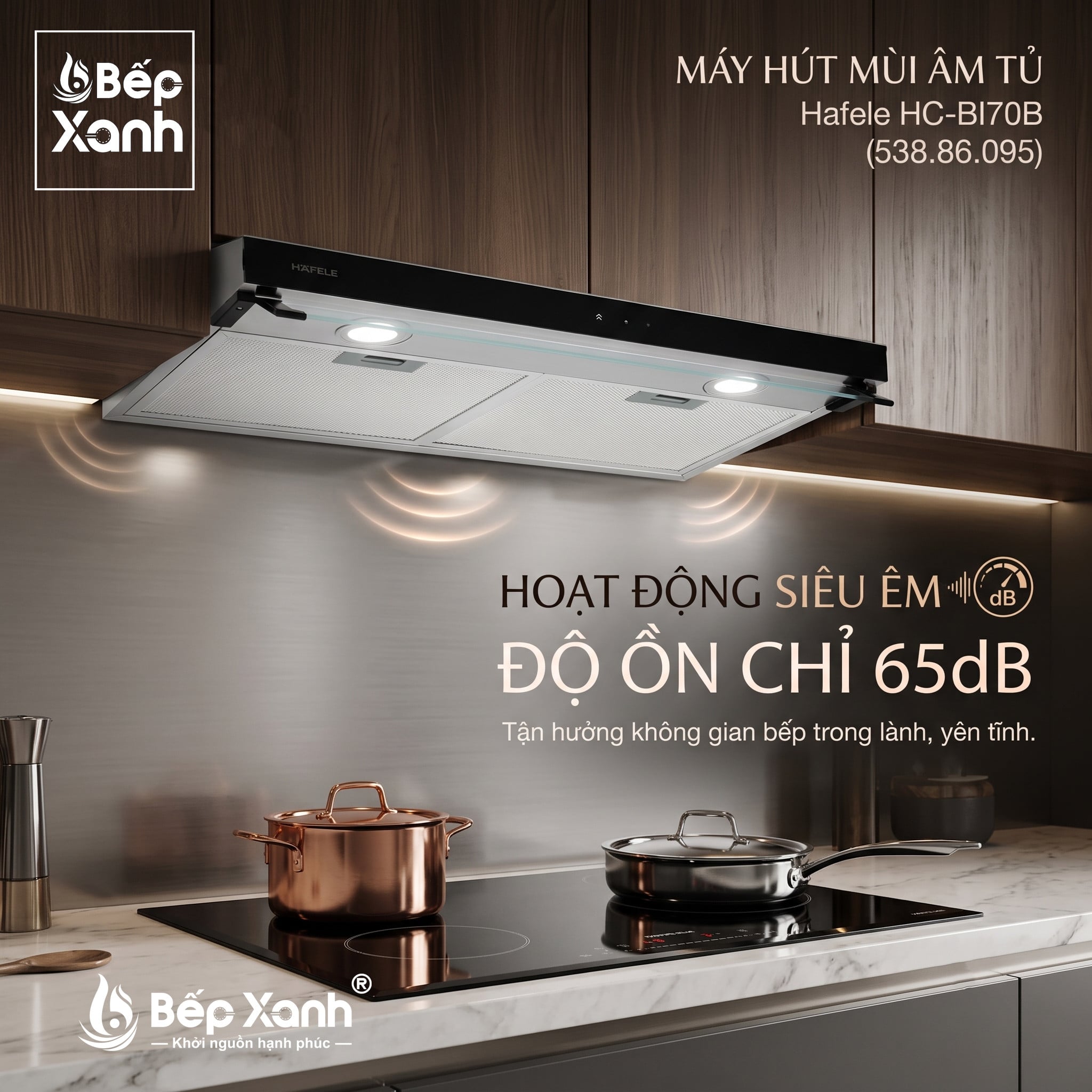 [CHÍNH HÃNG - FREESHIP HCM] Máy Hút Mùi Âm Tủ Hafele HC-BI70B (538.86.095) - Điều Khiển Cảm Ứng, Công Suất Mạnh Mẽ