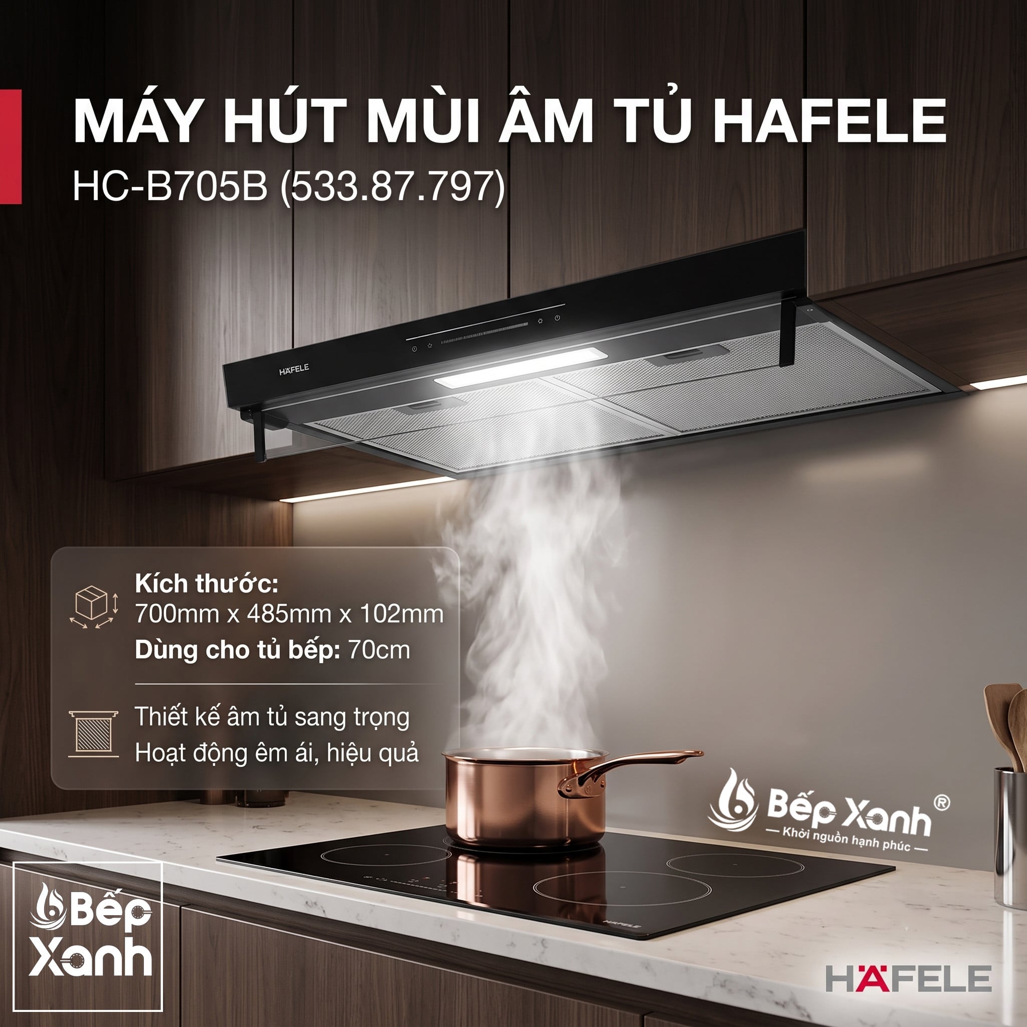 Máy hút mùi âm tủ Hafele HC-B705B (533.87.797)
