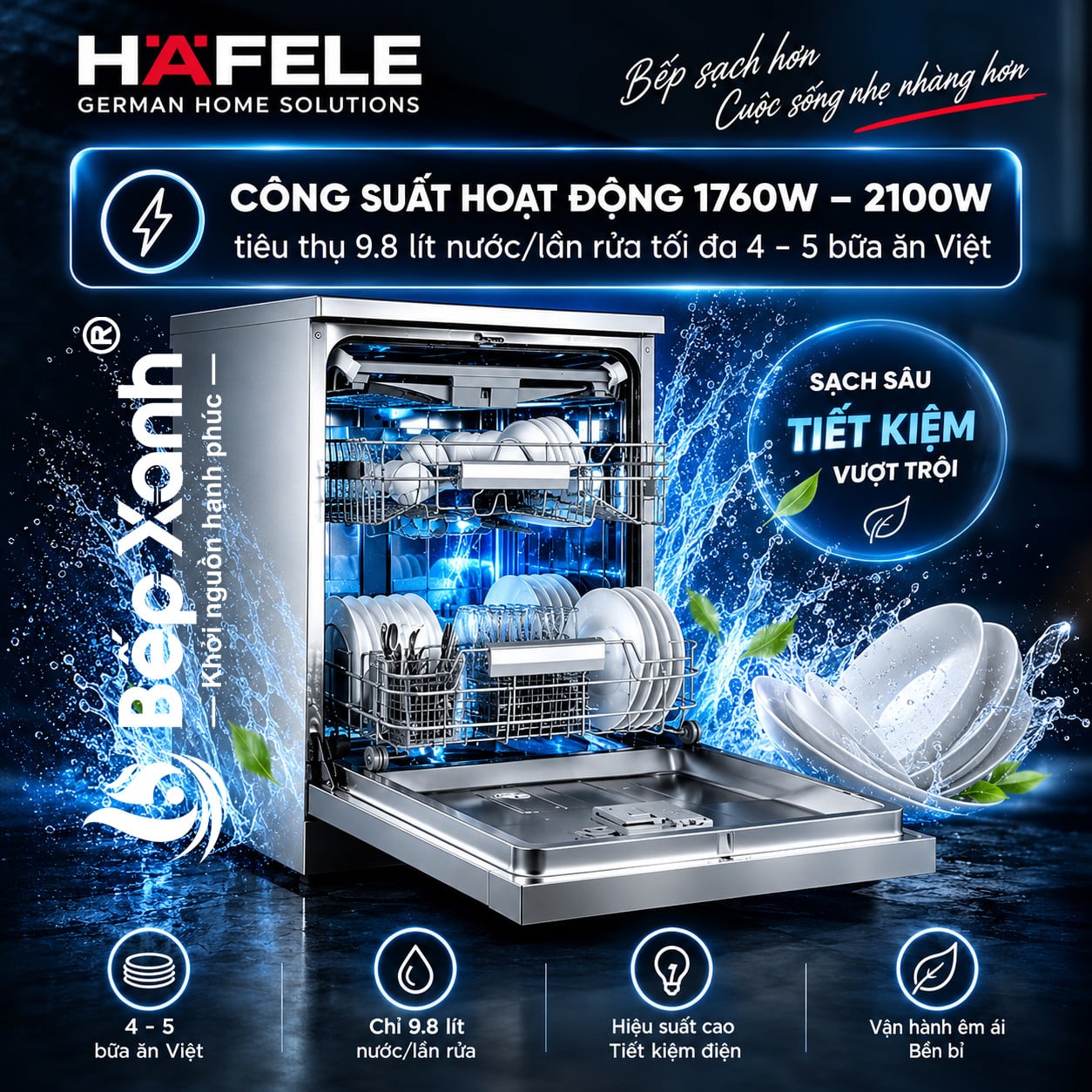Máy rửa chén độc lập Hafele HDW-F6053S (535.29.702)