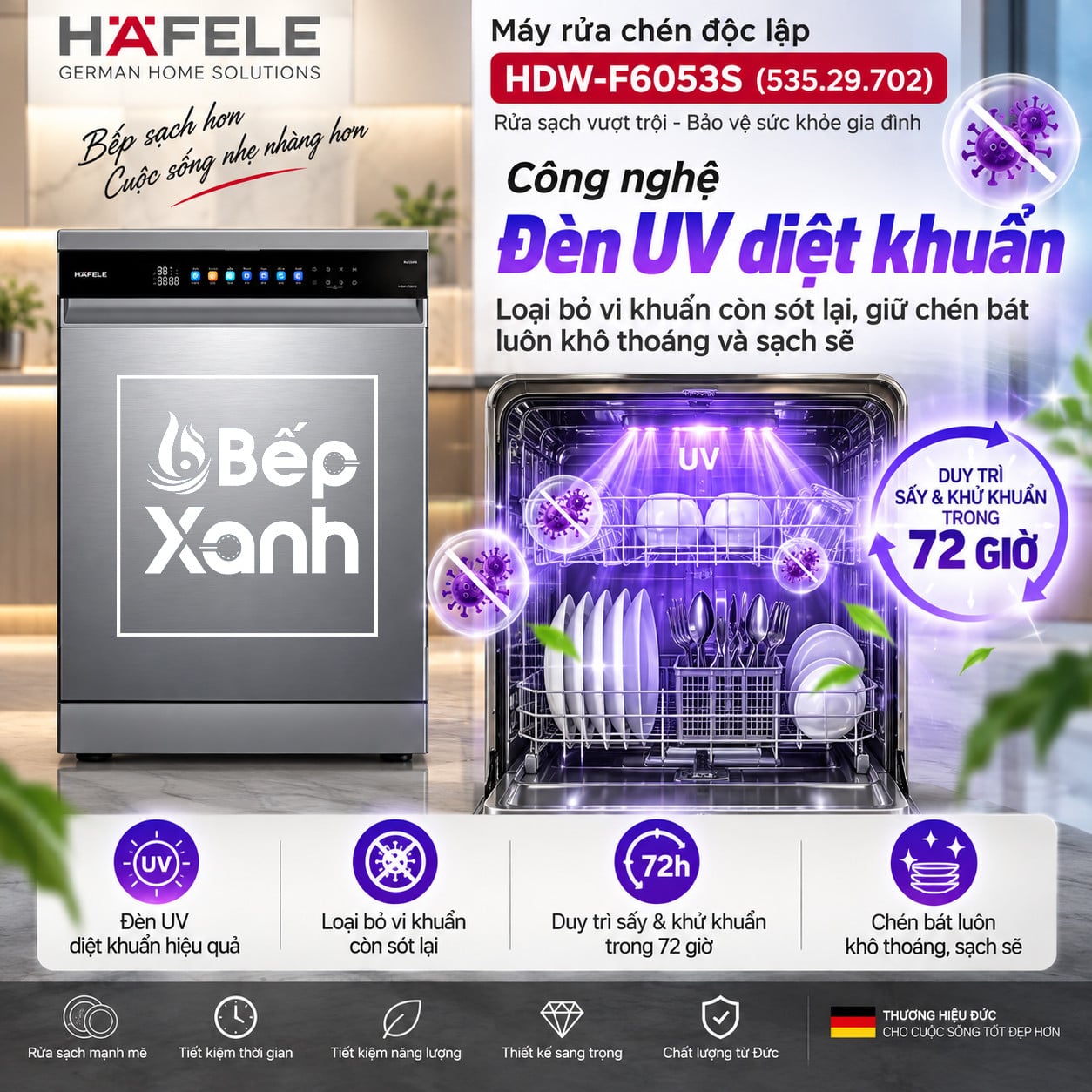 Máy rửa chén độc lập Hafele HDW-F6053S (535.29.702)