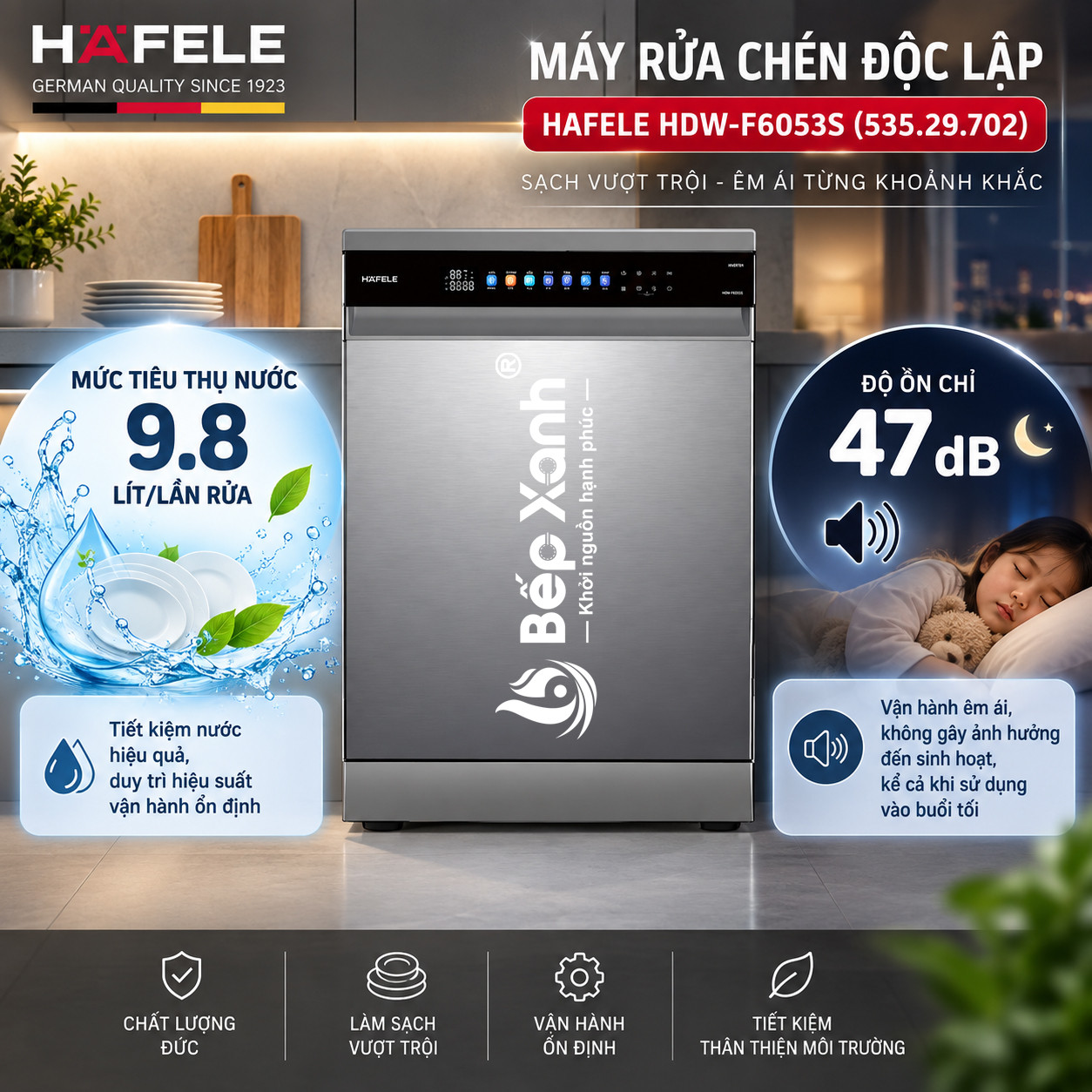 Máy rửa chén độc lập Hafele HDW-F6053S (535.29.702)