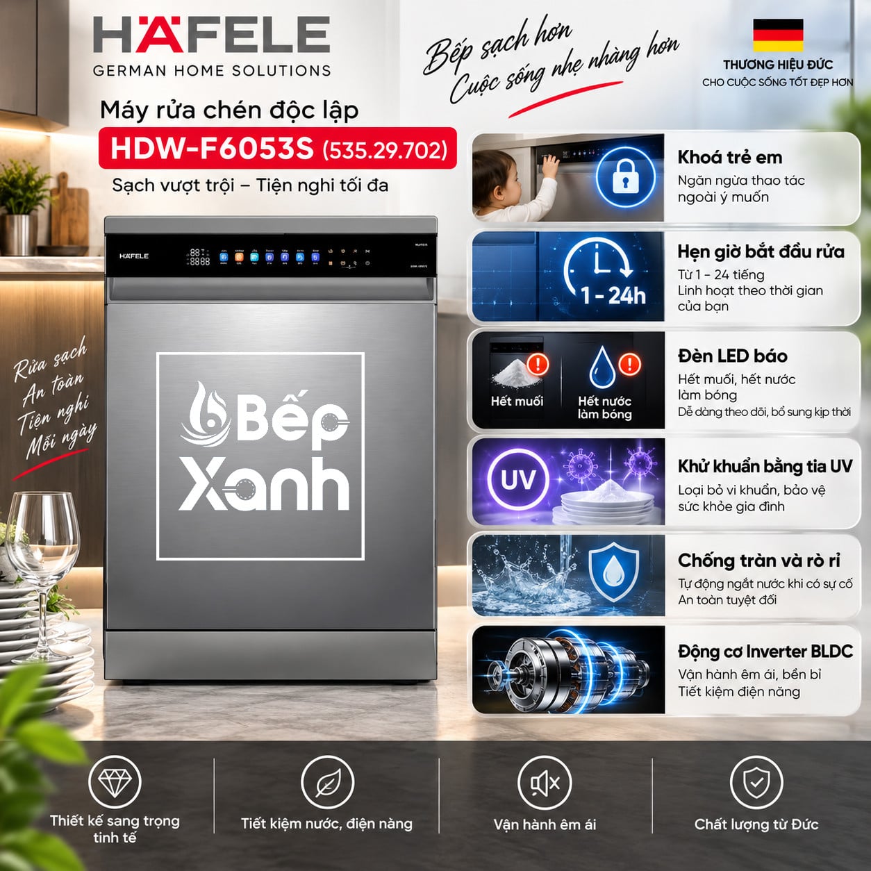 Máy rửa chén độc lập Hafele HDW-F6053S (535.29.702)