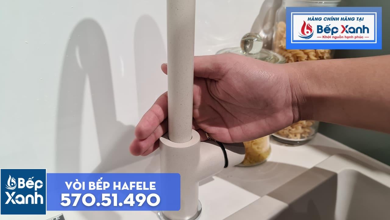 Vòi rửa chén Hafele HT19-GH1F270 570.51.490 - Vòi mạ màu đá tuyệt đẹp