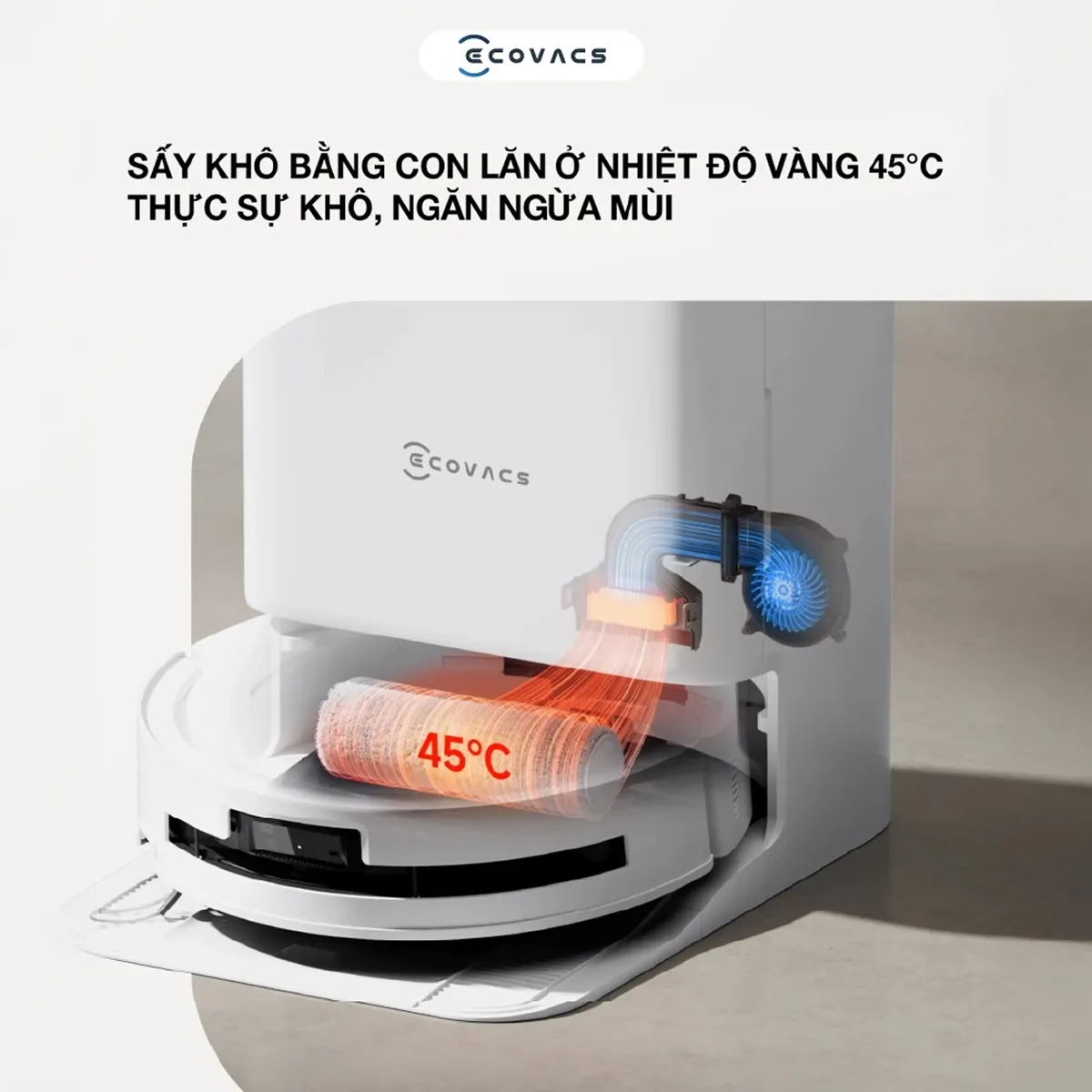 Robot hút bụi lau nhà Ecovacs Deebot T80 Omni