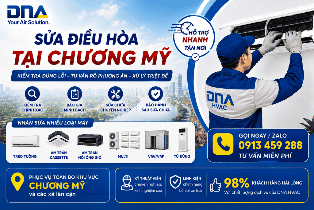 Sửa điều hòa tại Chương Mỹ – Kiểm tra tận nơi, xác định đúng lỗi trước khi sửa