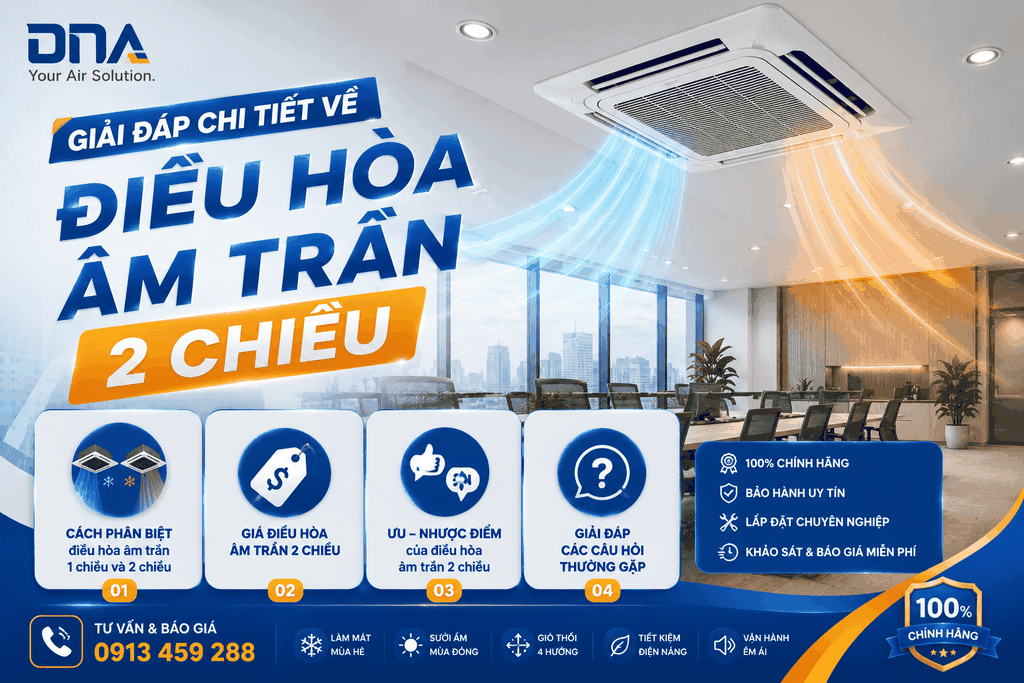 Điều Hòa Âm Trần Có 2 Chiều Không? Giải Đáp Chi Tiết