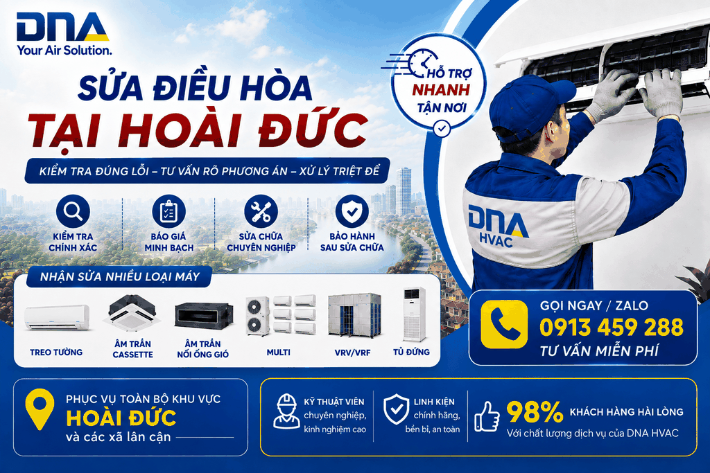 Sửa điều hòa tại Hoài Đức – Kiểm tra đúng lỗi, tư vấn rõ trước khi sửa