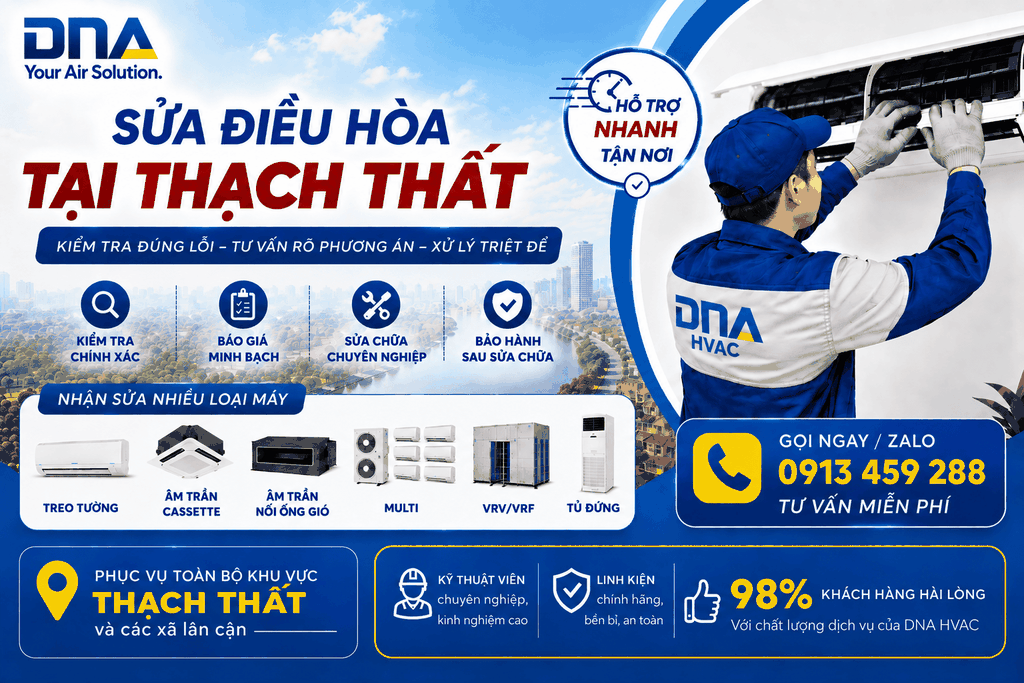 Sửa điều hòa tại Quốc Oai – Kiểm tra đúng nguyên nhân, xử lý theo tình trạng thực tế