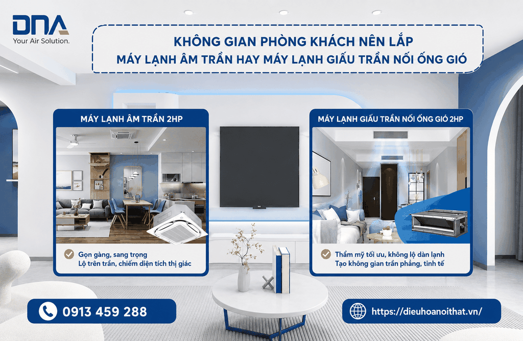Có nên mua máy lạnh âm trần 2hp không?