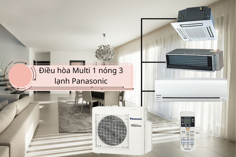 Điều hòa multi 1 nóng 3 lạnh Panasonic: Có nên lắp không, giá bao nhiêu?