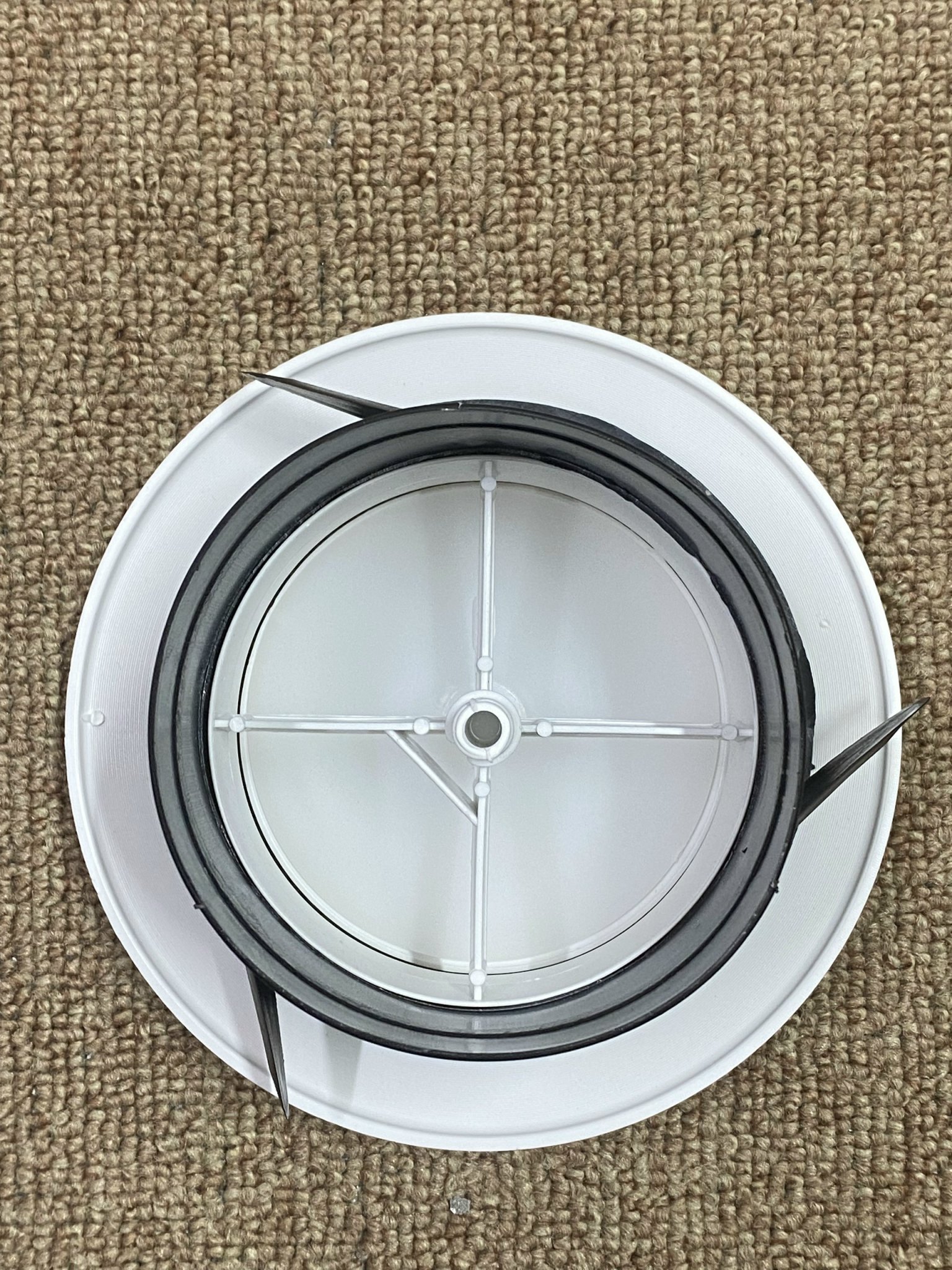 Cửa gió khí tươi tròn ABS D110mm Loại Trơn