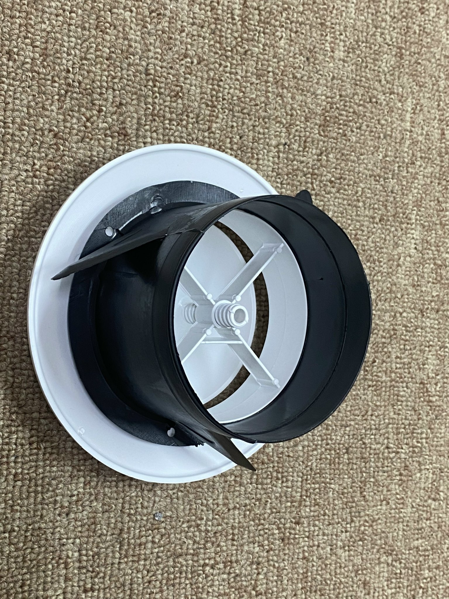 Cửa gió khí tươi nhựa ABS Tròn D200mm Loại Trơn