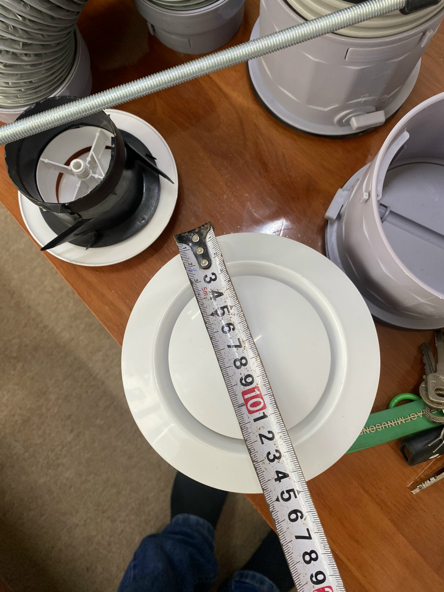 Cửa gió khí tươi tròn ABS D150mm Loại Trơn