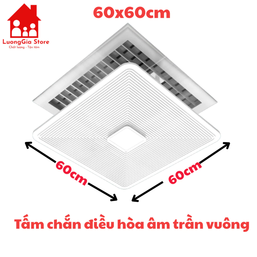 Tấm Chắn Gió Điều Hòa Cửa Vuông KT 600x600mm