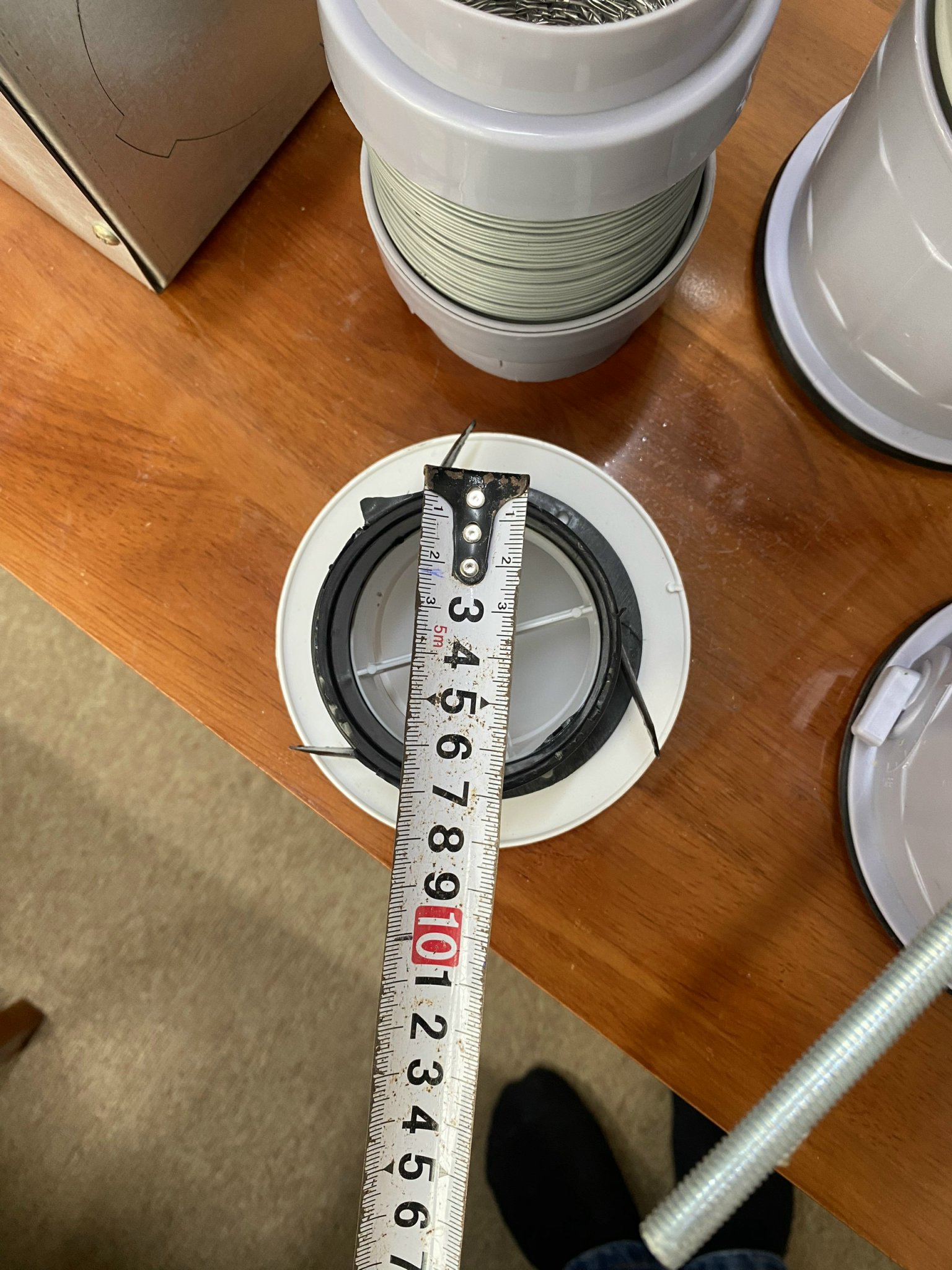 Cửa gió khí tươi tròn ABS D110mm Loại Trơn