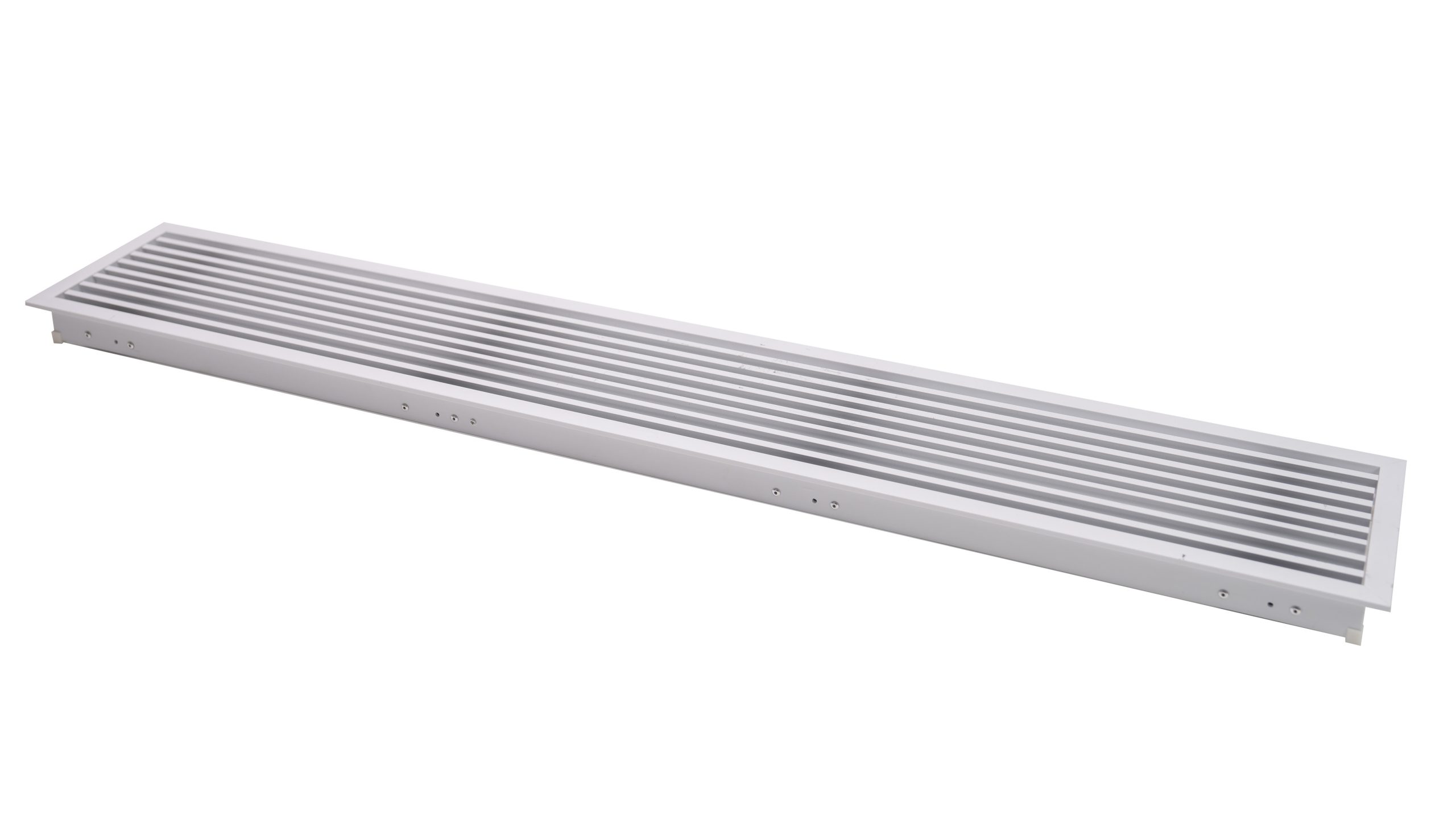 Cửa gió PLUS khung viền 15mm màu trắng, nan cong tuyến tính 3#