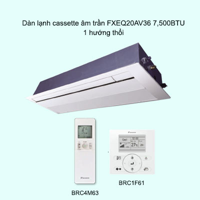 Dàn lạnh âm trần điều hòa trung tâm Daikin VRV FXEQ20AV36 7.500BTU