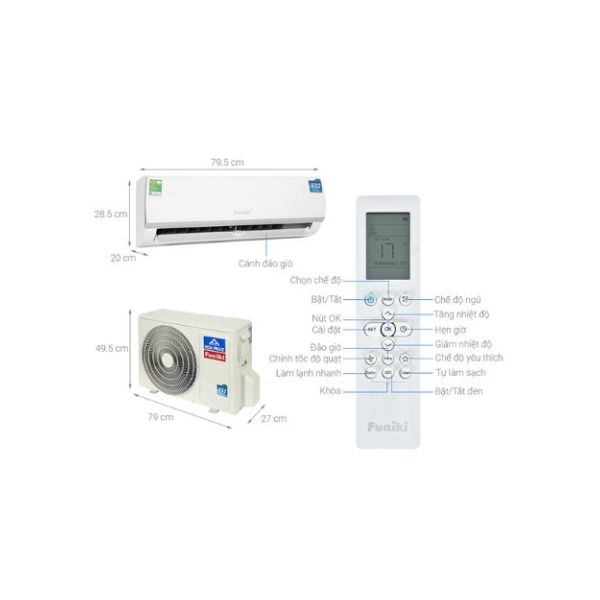 Điều hòa Funiki 9000 BTU HSC09TMU